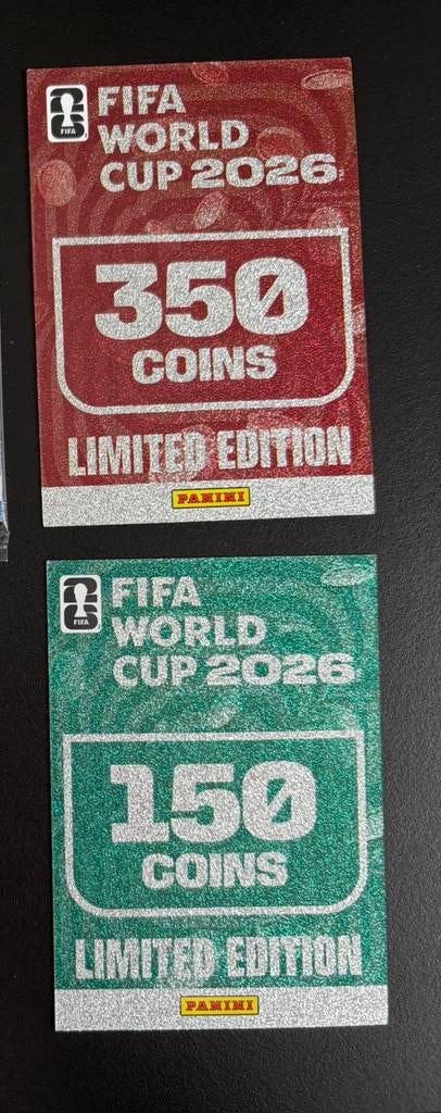 Panini Adrenalyn WK 2026 Limited Edition coin cards, Ophalen of Verzenden, Nieuw, Meerdere kaarten, Foil