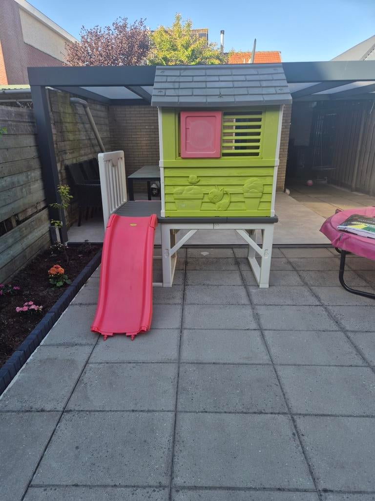 Smoby Speelhuisje met Glijbaan en Bankje, Ophalen of Verzenden