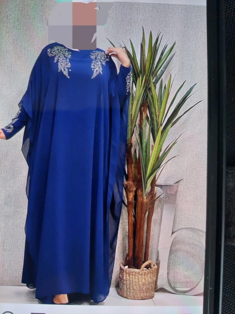 Galajurk/abiye maat 54, Ophalen of Verzenden, Zo goed als nieuw, Blauw, Jurk
