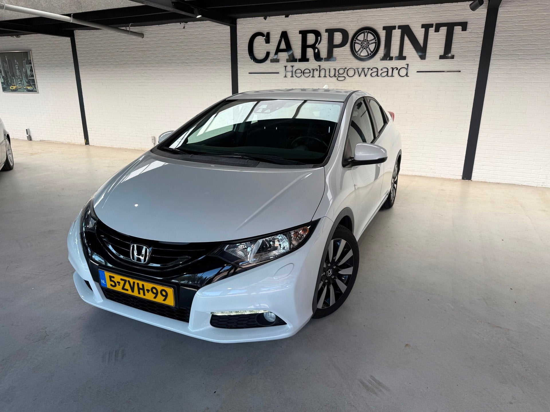Honda Civic 1.4 Sport Business Edition 2015 Parelmoerwit Cam, Auto's, Voorwielaandrijving, Euro 5, Gebruikt, 4 cilinders