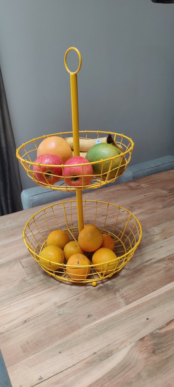 Fruitmand, etagère, draadmand, Ophalen, Zo goed als nieuw