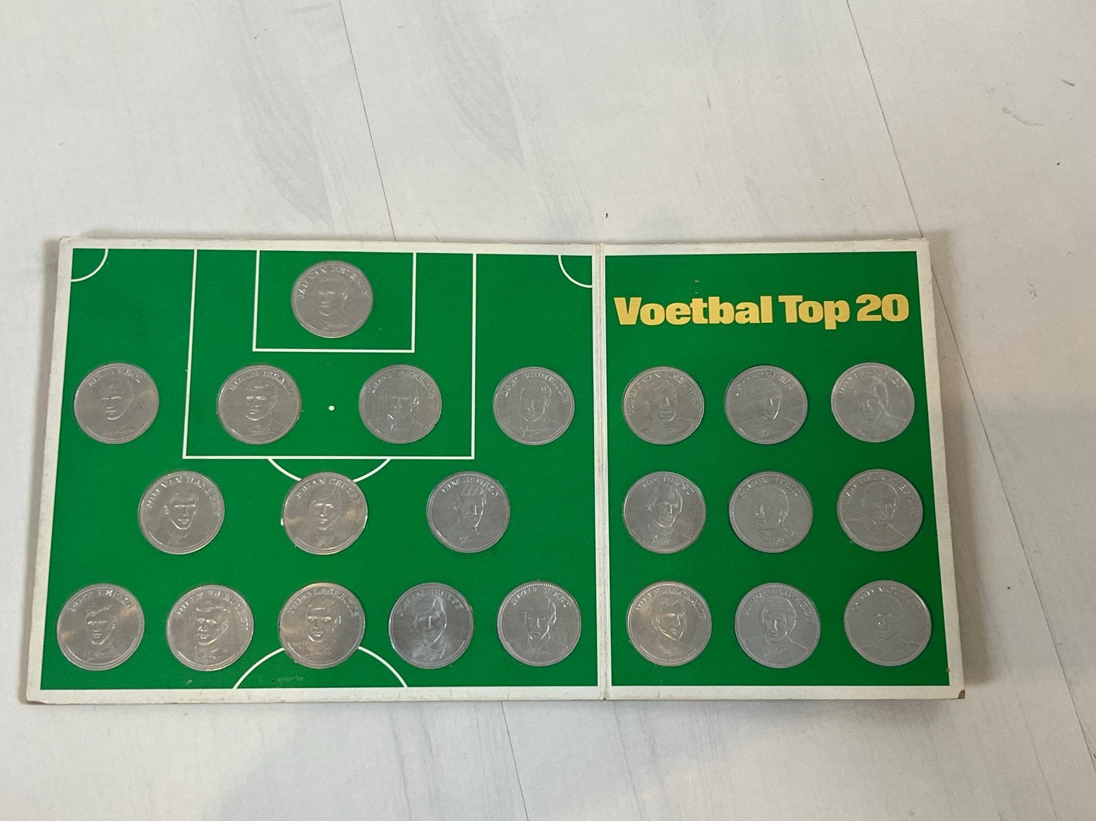 Voetbal Top 20 Spel met munten - Vintage voetbalspel, Verzamelen, Ophalen of Verzenden, Gebruikt, Overige sporten, Spel