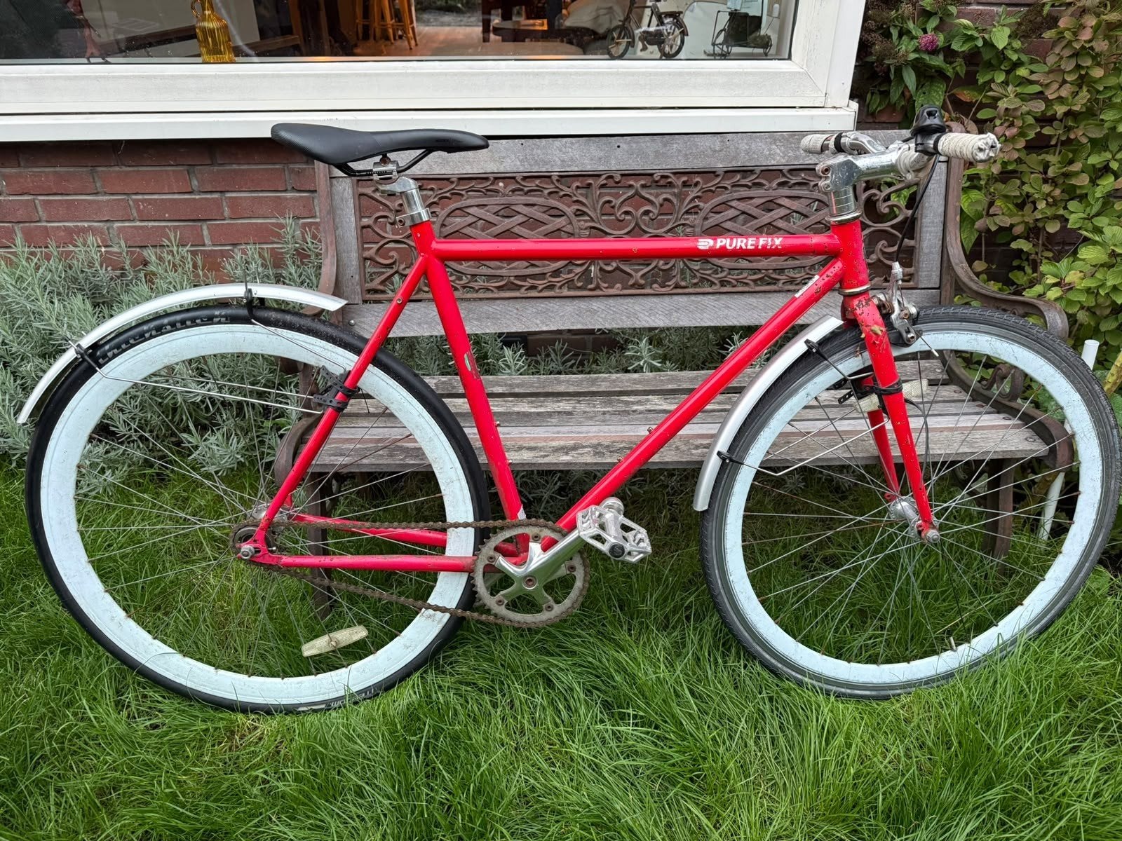 Pure Fix Single Speed Fiets - Flip-Flop Naaf, Gebruikt, Velgrem, Versnellingen, 53 tot 57 cm