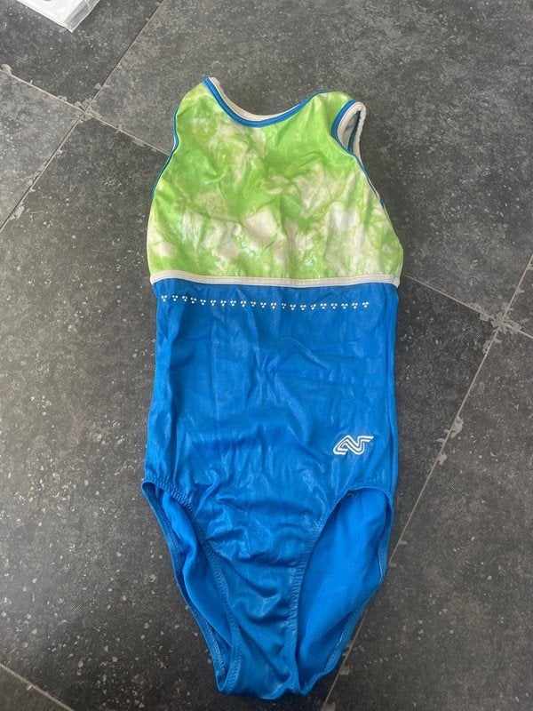 Alpha Turnpakje, Blauw Groen, maat M, Maat 36 t/m 42, Zo goed als nieuw, Turnpak(je), Verzenden