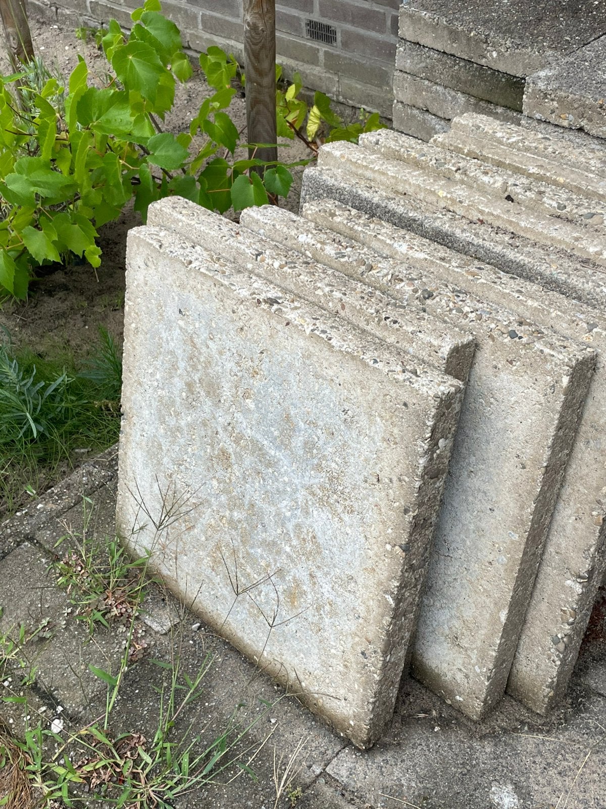 Gratis bestrating, Tuin en Terras, Ophalen, Gebruikt, Beton, Terrastegels