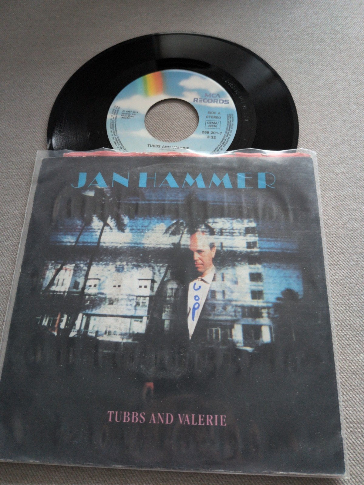 Jan Hammer – Tubbs And Valerie, Cd's en Dvd's, Ophalen of Verzenden, 7 inch, Pop