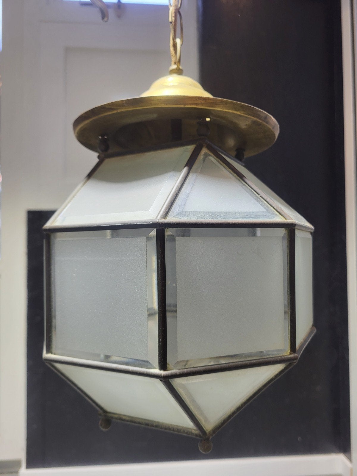 Hanglamp, Huis en Inrichting, Ophalen of Verzenden, Gebruikt, Glas