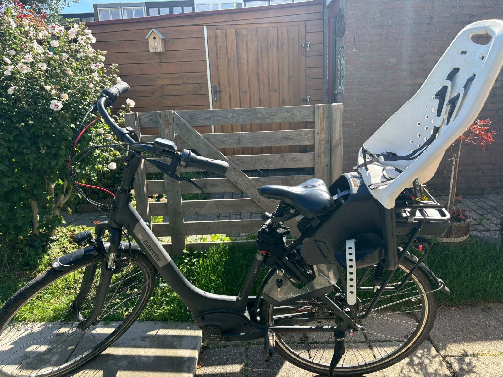 Gazelle Paris C7+ E-bike met kinderzitje en extra slot, Ophalen, Gebruikt, Gazelle