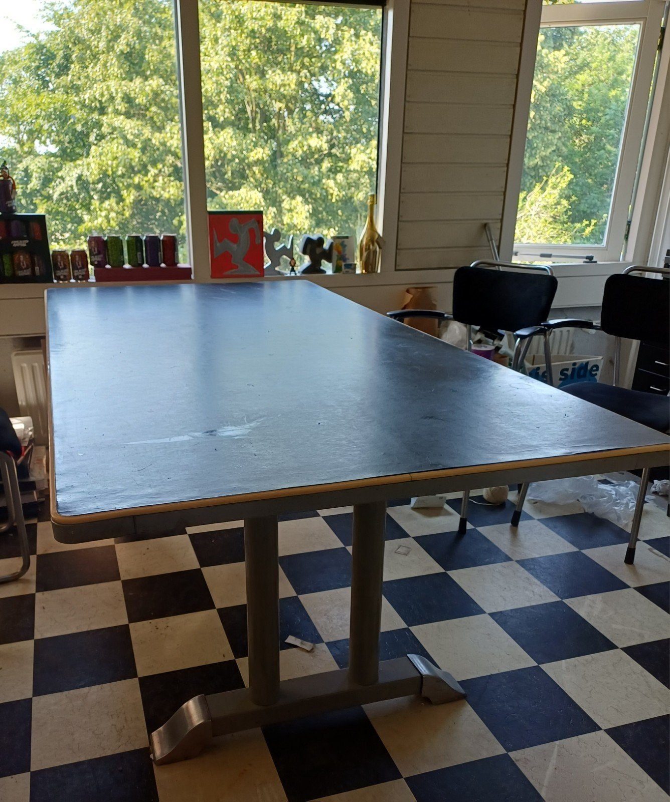 Vintage Gispen 7207 C.H. Hoffman tenentafel, Ophalen