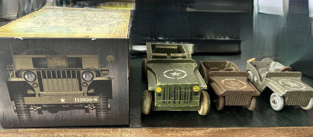 victory toys hout, alluminium en metaal met cd box WOII 1945, Ophalen of Verzenden, Landmacht, Nederland, Miniatuur of Beeldje