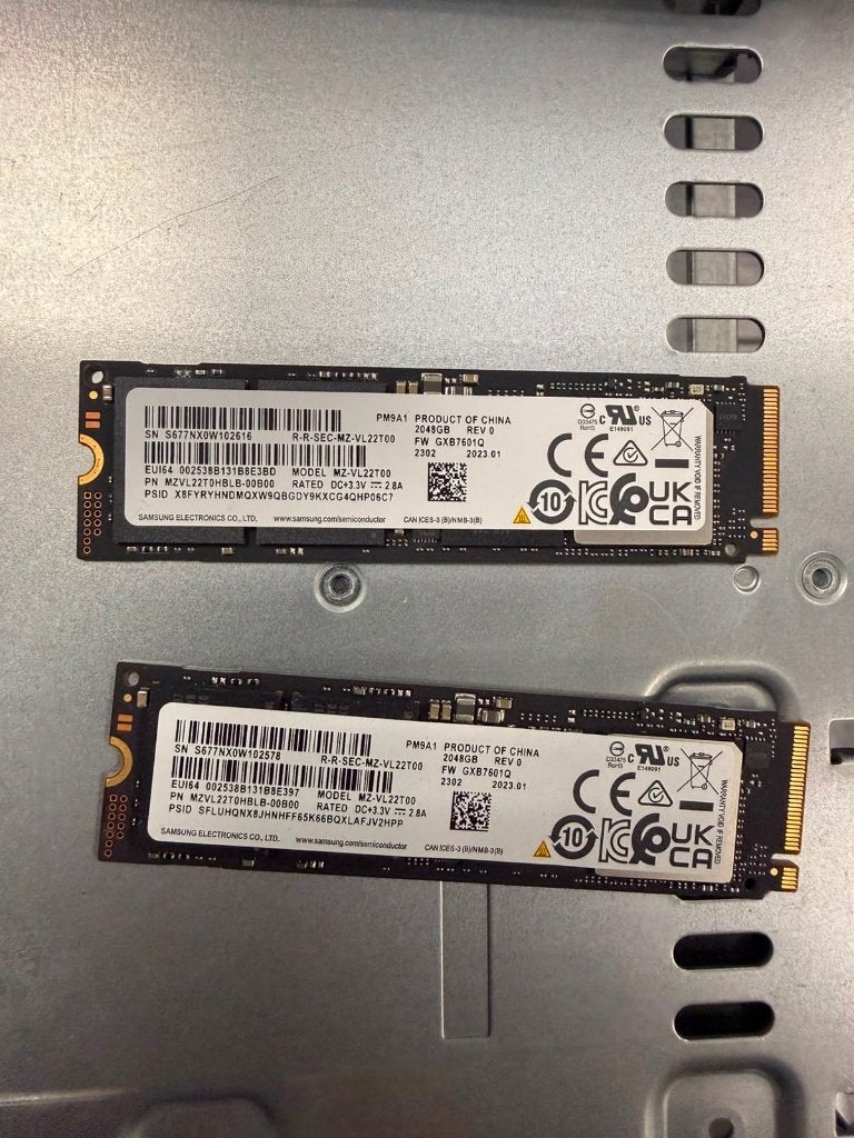 2x Samsung PM9A1a 2TB, Computers en Software, Harde schijven, Intern, SSD, Ophalen of Verzenden, Zo goed als nieuw