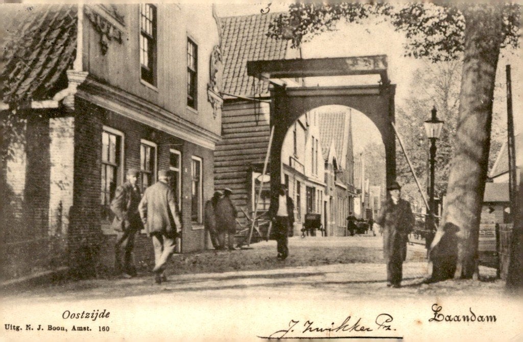 Zaandam Oostzijde uitg. Boon N0 160 # 405, Verzamelen, Verzenden, Voor 1920, Gelopen, Noord-Holland