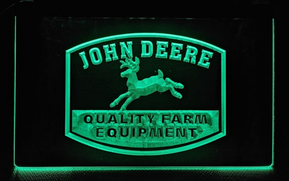 John Deere tractor groen led reclame ledlamp wanddeco lamp