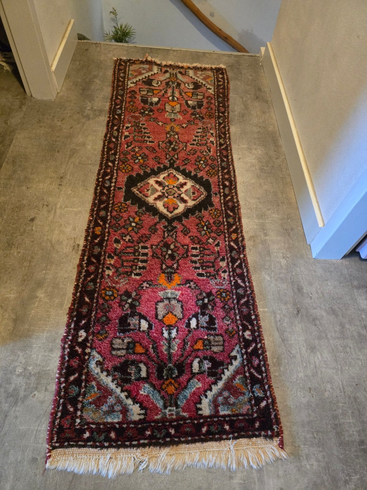 smalle handgeknopte Perzische loper - 153 x 48,5 cm, Verzenden, Rechthoekig