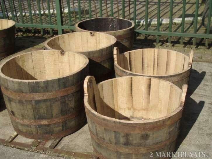 Eiken kuipen te koop bloembak., Ophalen, Gebruikt, Handelsondernemingdeeekhoorn@hotmail.com, Hout