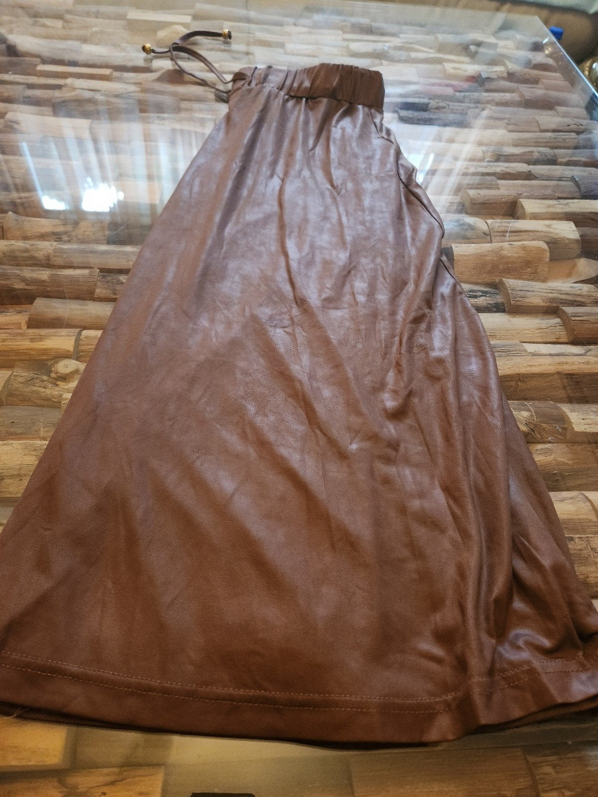 Batida leren lookalike rok maat M met veters, Ophalen of Verzenden