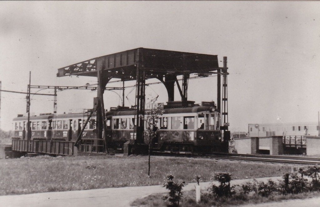751M Leiden, Lammerbrug, traject N.Z.H., Leiden - Den Haag, Ophalen of Verzenden, 1940 tot 1960, Ongelopen, Zuid-Holland