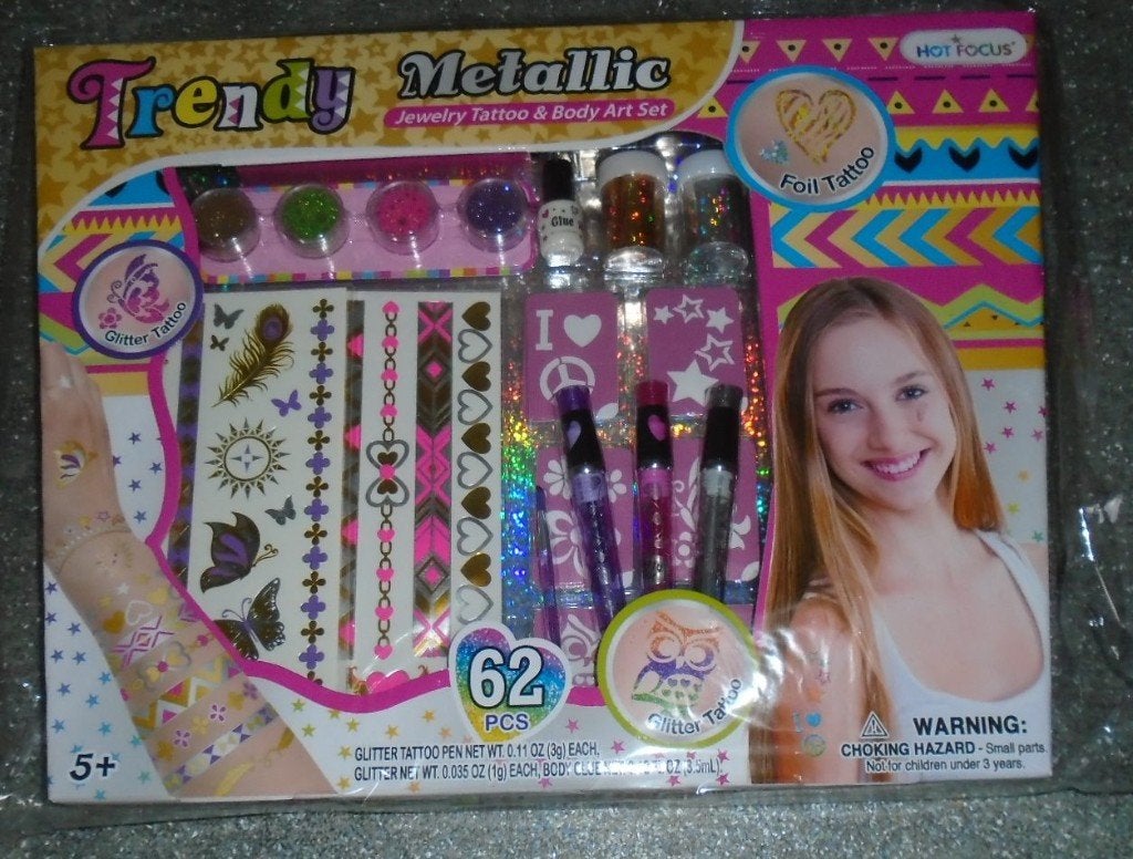 TRENDY MEIDEN JEWELRY & BODY ART 62 DLG SET Nieuw, -, Gehele gezicht, -, Nieuw
