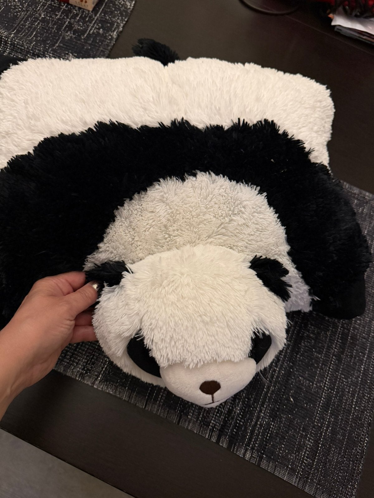 Panda auto/logeer kussen/knuffel, Ophalen, Zo goed als nieuw, Vierkant