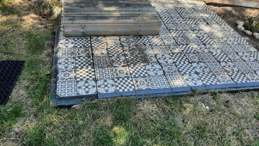 Super leuke tuin tegels vlonders., Tuin en Terras, Ophalen, Nieuw, Composiet