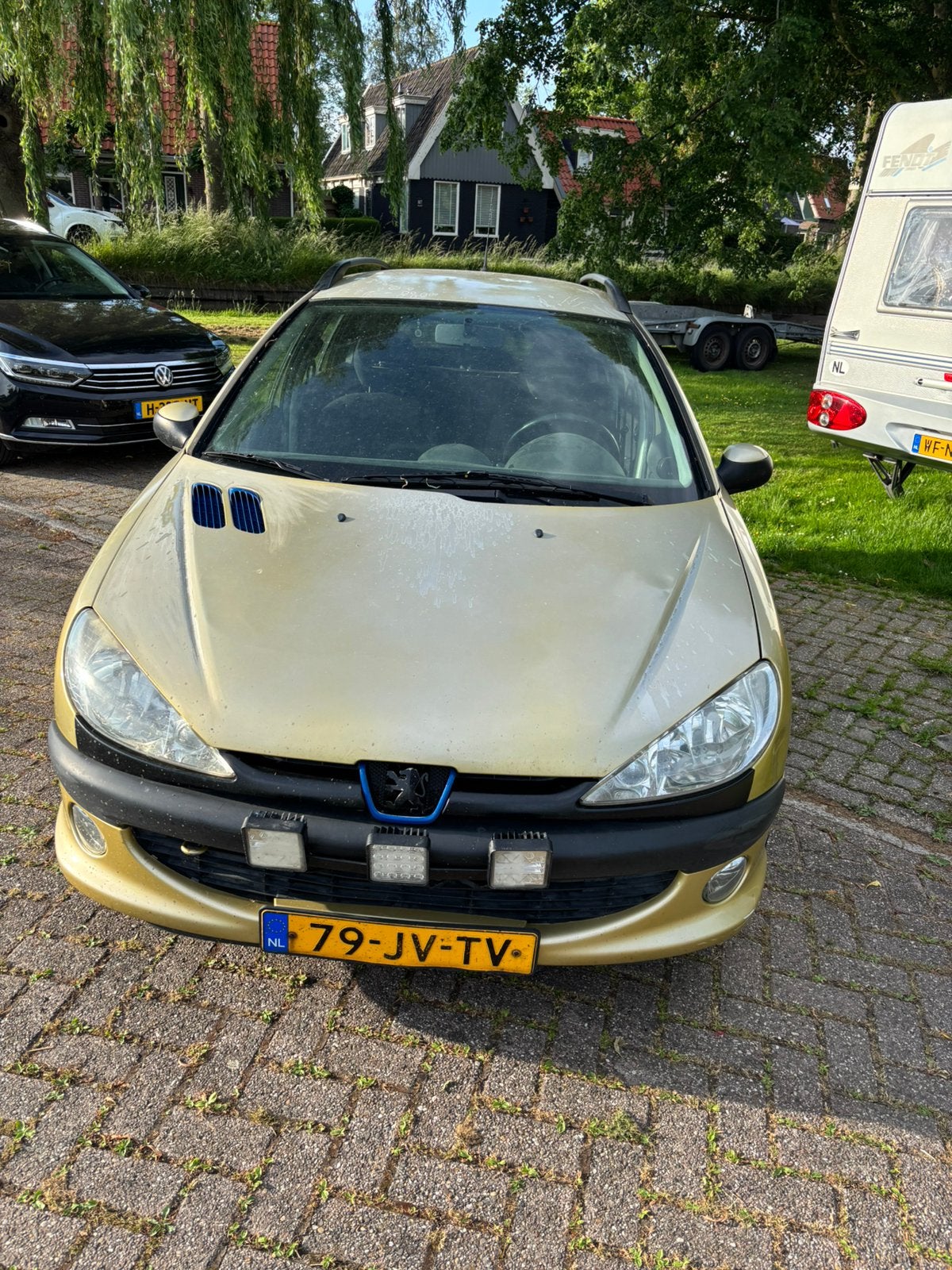 Peugeot 206 1.4 SW X-line 2002 Geel, Auto's, Voorwielaandrijving, Zwart, 4 cilinders, Stationwagon