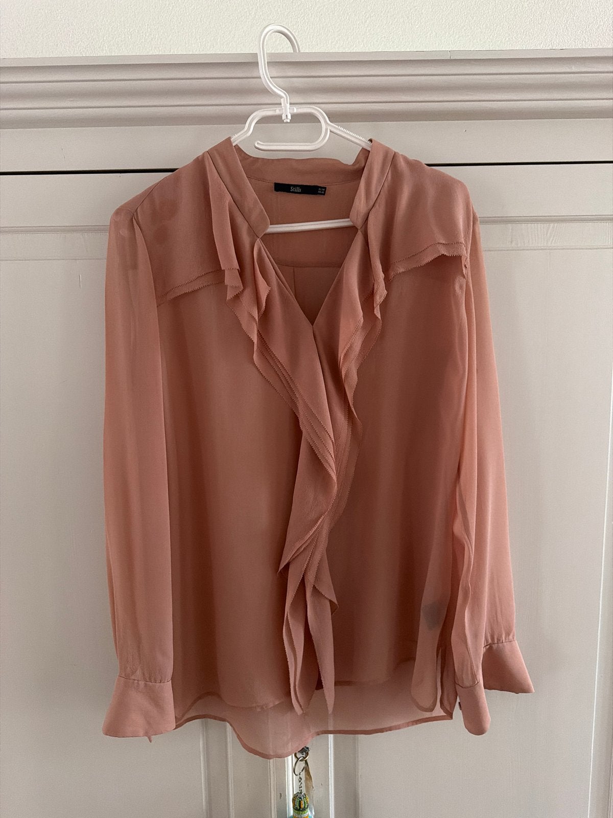 Zijden dames blouse maat 38, Kleding | Dames, Ophalen of Verzenden, Gedragen, Maat 38/40 (M), Roze
