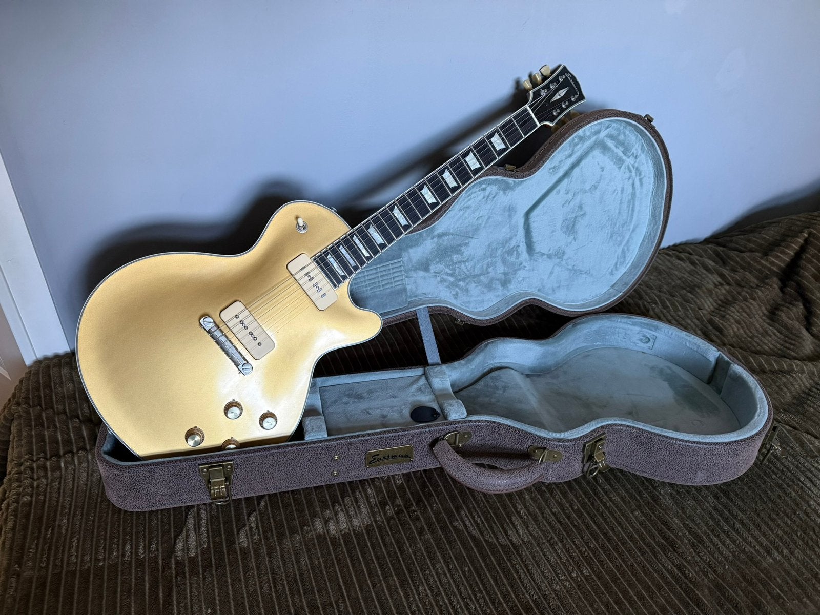 Eastman SB54/TV Limited Edition Vintage Gold, Ophalen, Zo goed als nieuw, Solid body, Overige merken