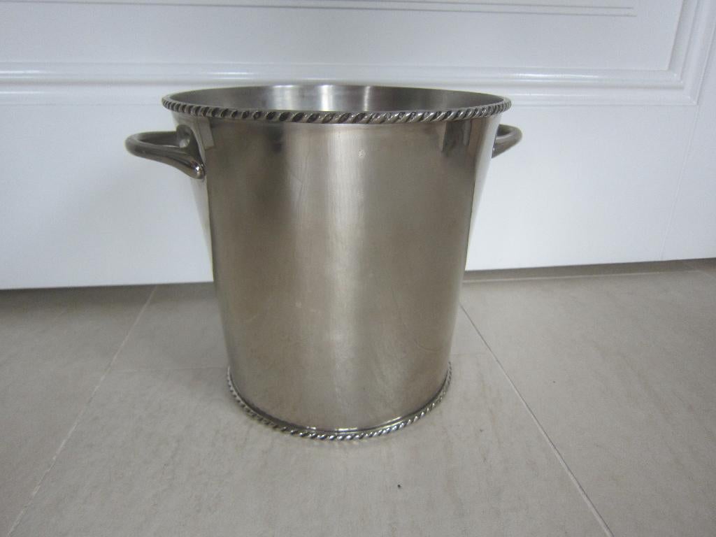 zware en mooie (verzilverde) champagnekoeler wijnkoeler, Overige gebieden, Overige typen, Ophalen of Verzenden, Zo goed als nieuw