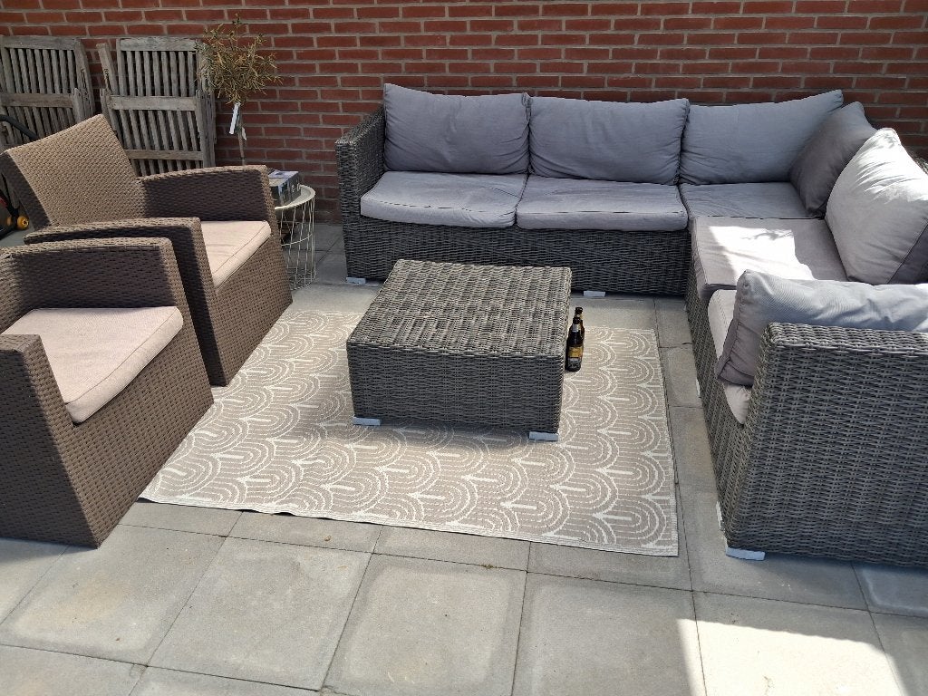 Loungeset, Ophalen, Kunststof, Gebruikt, 6 zitplaatsen