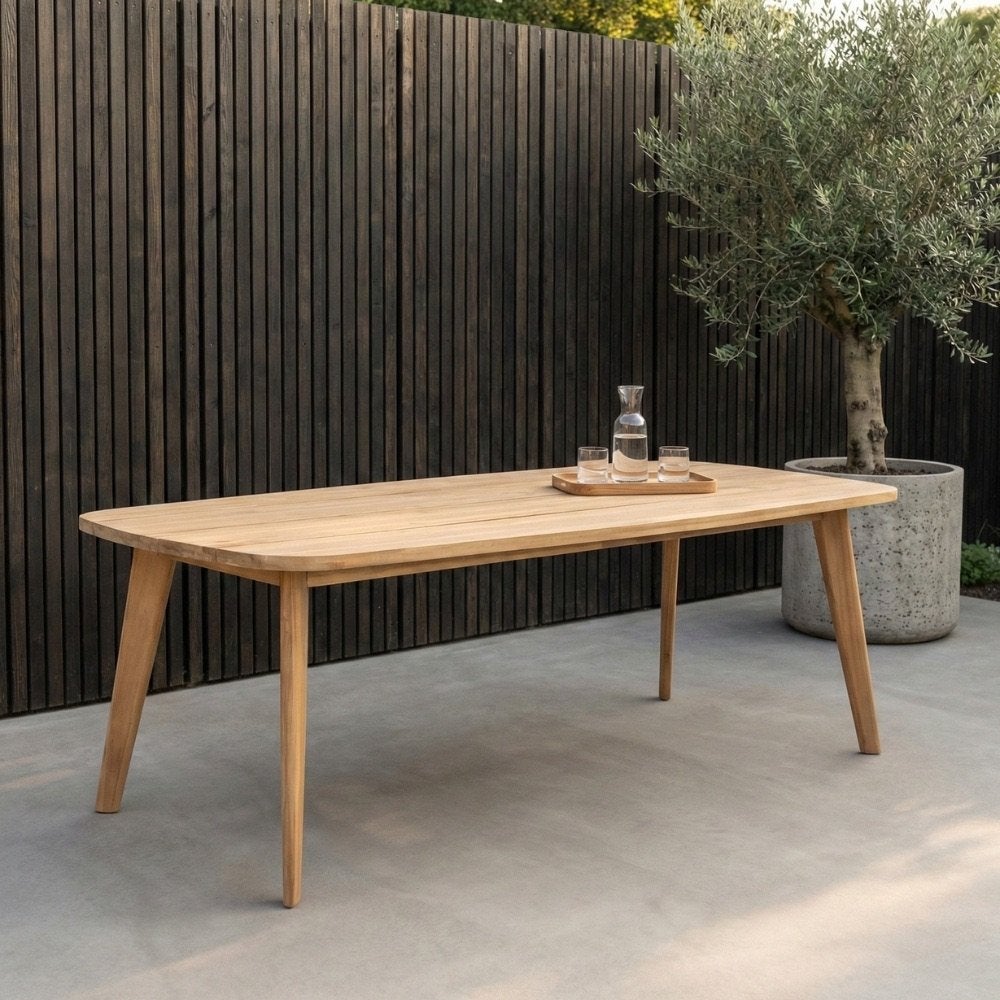 Rixos dining tuintafel | hardhout | teaklook | 220cm, Ophalen, Zo goed als nieuw, Hallo@tuinmeubelwereld.nl, Anthonie van Leeuwenhoekstraat 9b