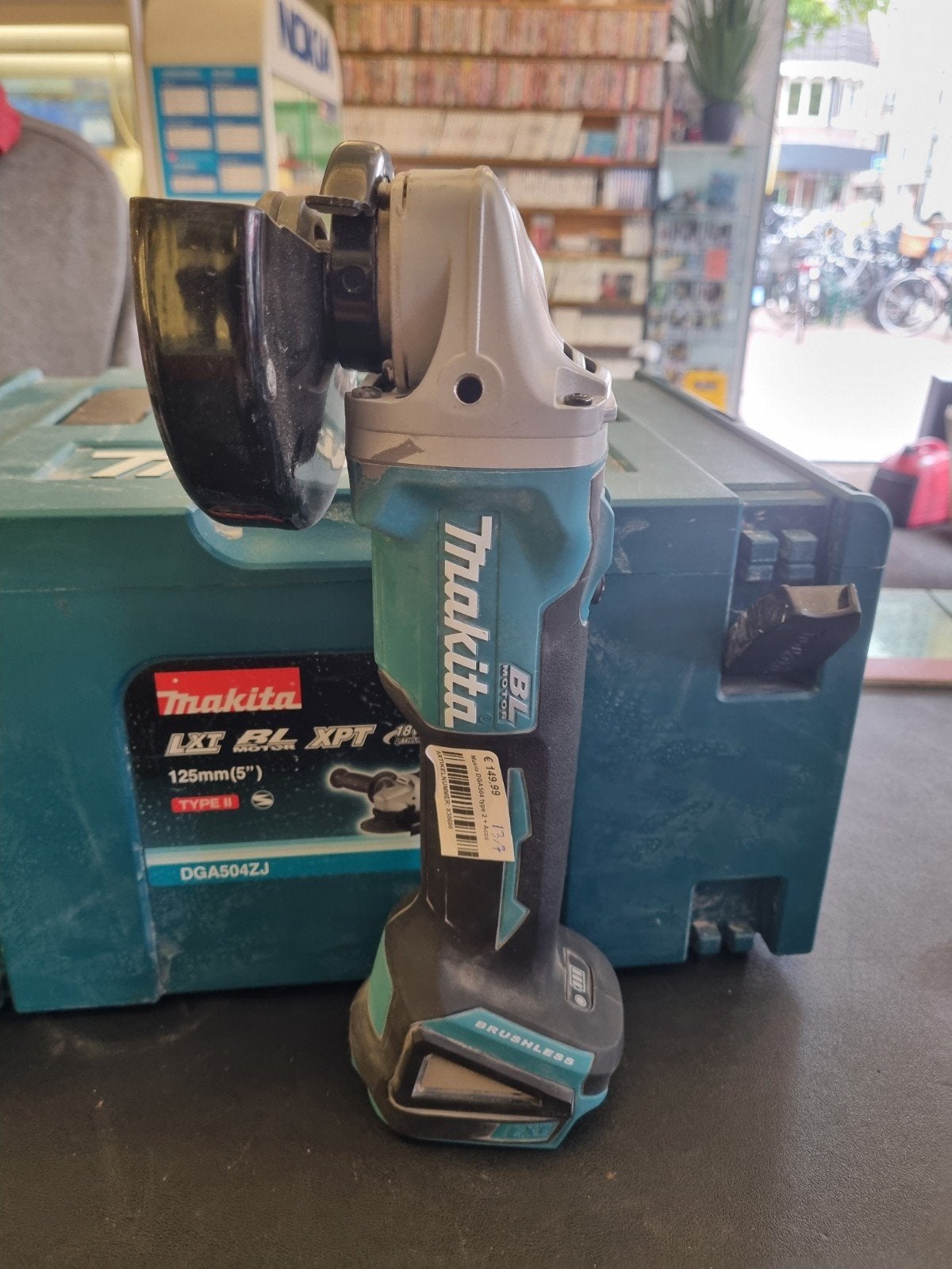 Makita DGA504ZJ Accu Haakse Slijper 18V - Zonder Accu, Gebruikt, Info@makita.nl, Makita, Ophalen of Verzenden