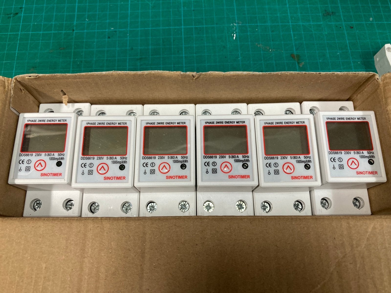 6 x DIN Rail Energie meter 1 Fase, Ophalen of Verzenden, Zo goed als nieuw, Overige typen