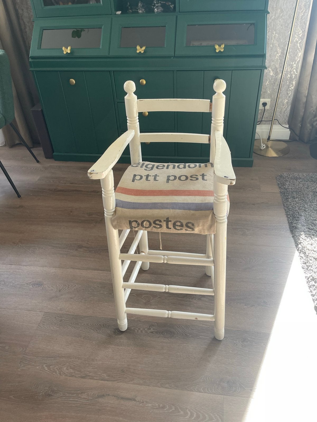 Vintage Kinderstoel PTT Post - Uniek Design, Ophalen, Gebruikt, Overige typen, Aanschuifbaar