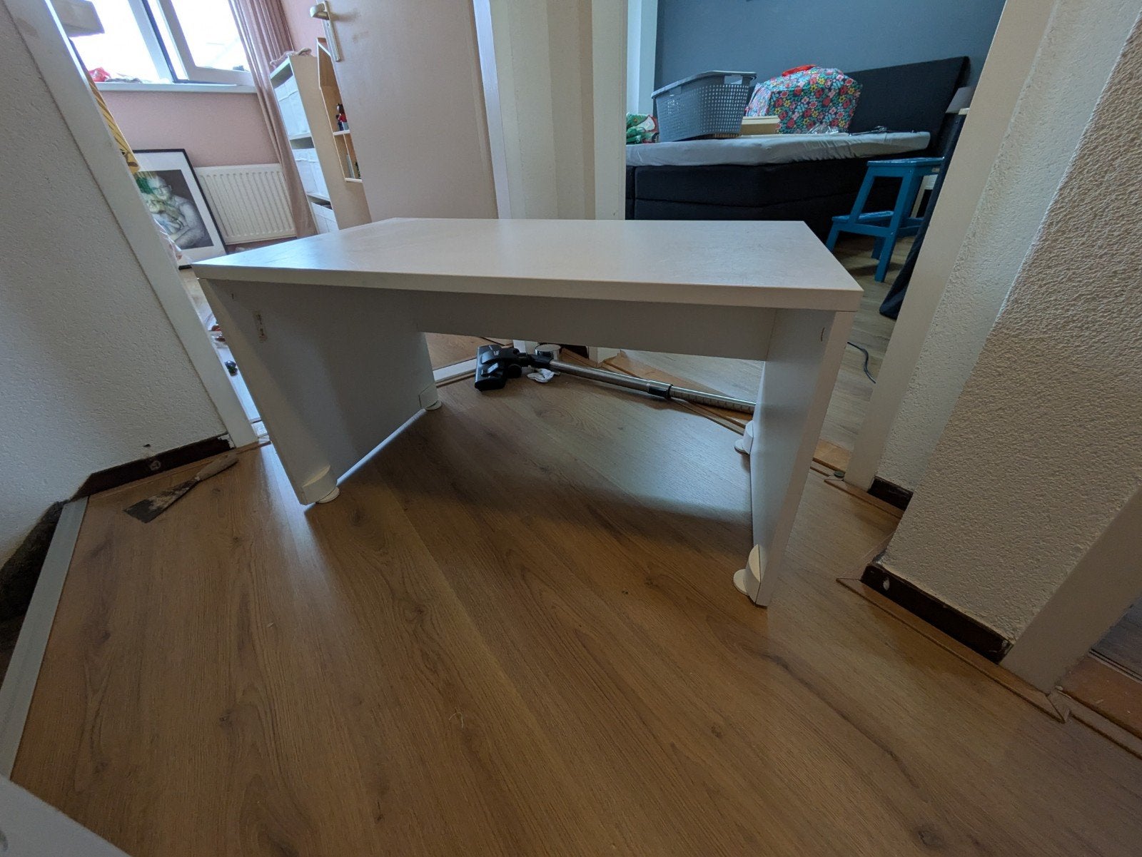 IKEA SMÅSTAD bankje wit met lichte beschadiging, Ophalen, Opbergruimte, Gebruikt, Spaanplaat of MDF
