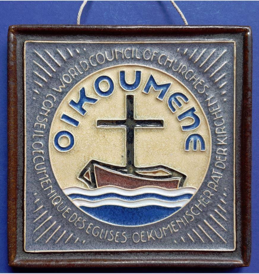 Porceleyne Fles 1948 Oikumene Amsterdam Cloisonné tegel (9), Ophalen of Verzenden