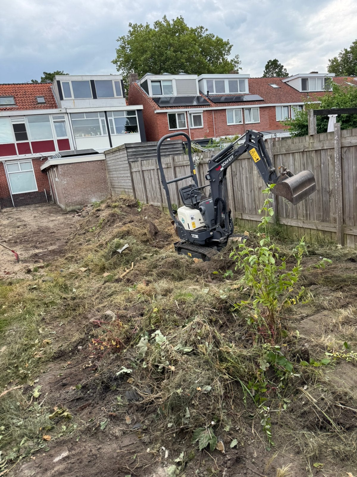 Minikraan te huur, Ophalen