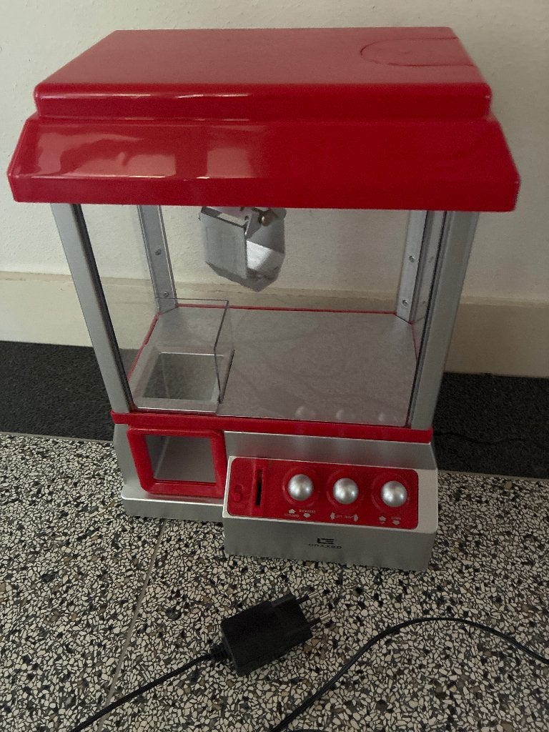 Kinder grijpmachine z.g.a.n. met muntjes goed werkend, Ophalen, Zo goed als nieuw, Elektronica
