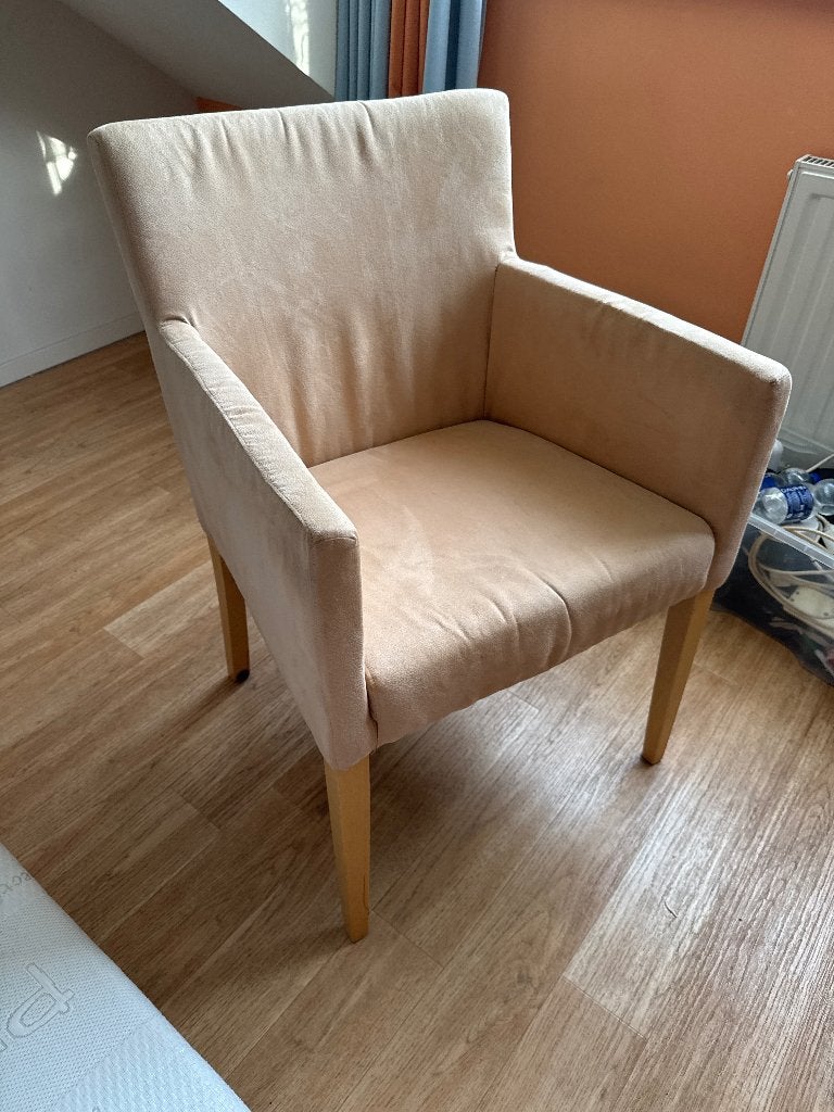 Stoel beige stof, Ophalen, Overige kleuren, Zo goed als nieuw, Eén