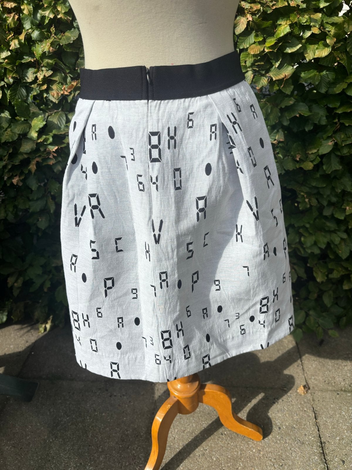 Cop.Copine rok met print - Maat 40, Maat 38/40 (M), Verzenden, Wit, Zo goed als nieuw