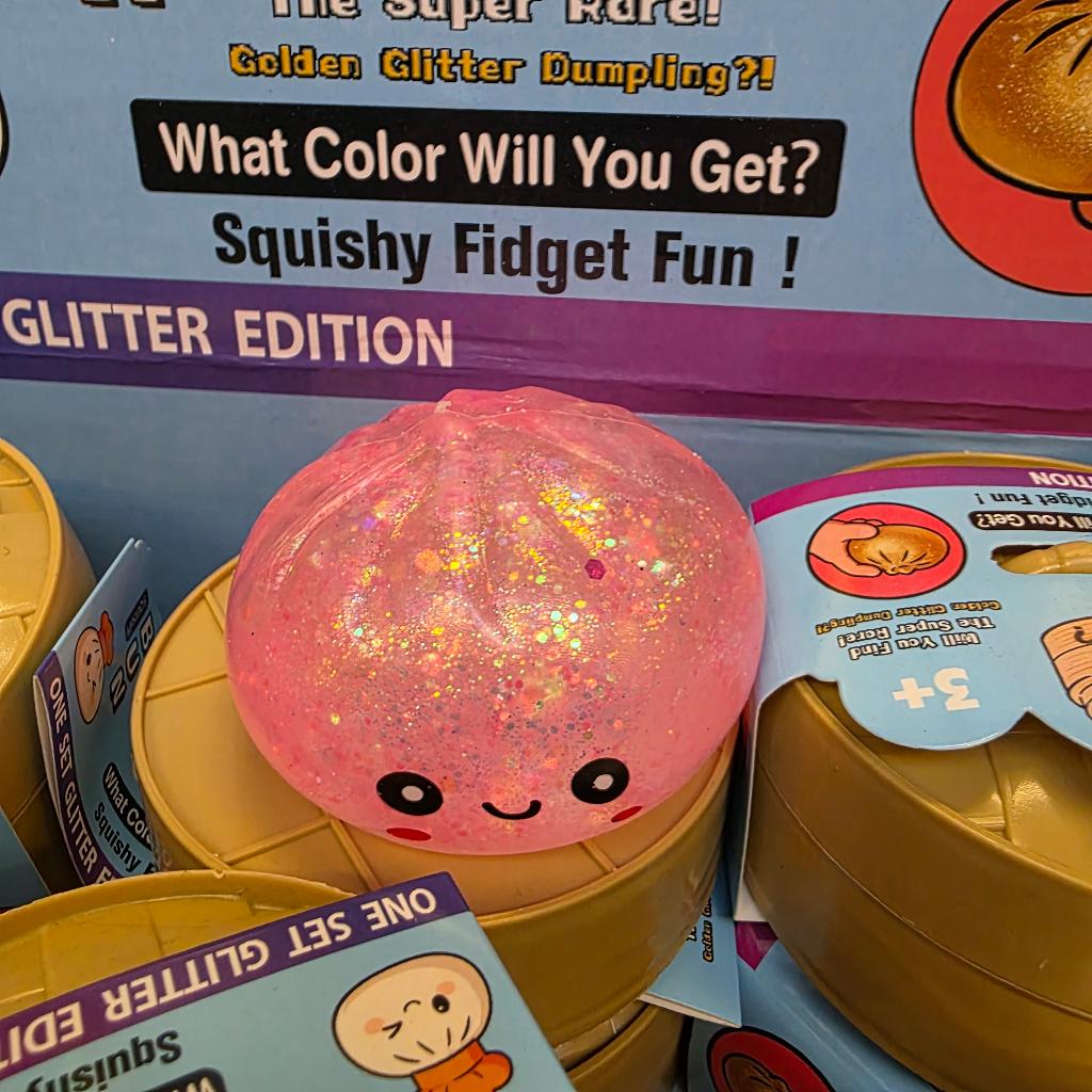 Dumpling Squishy - Mystery Glitter - Div.Kleuren - Fidget, Verzamelen, Speelgoed, Nieuw, Ophalen of Verzenden