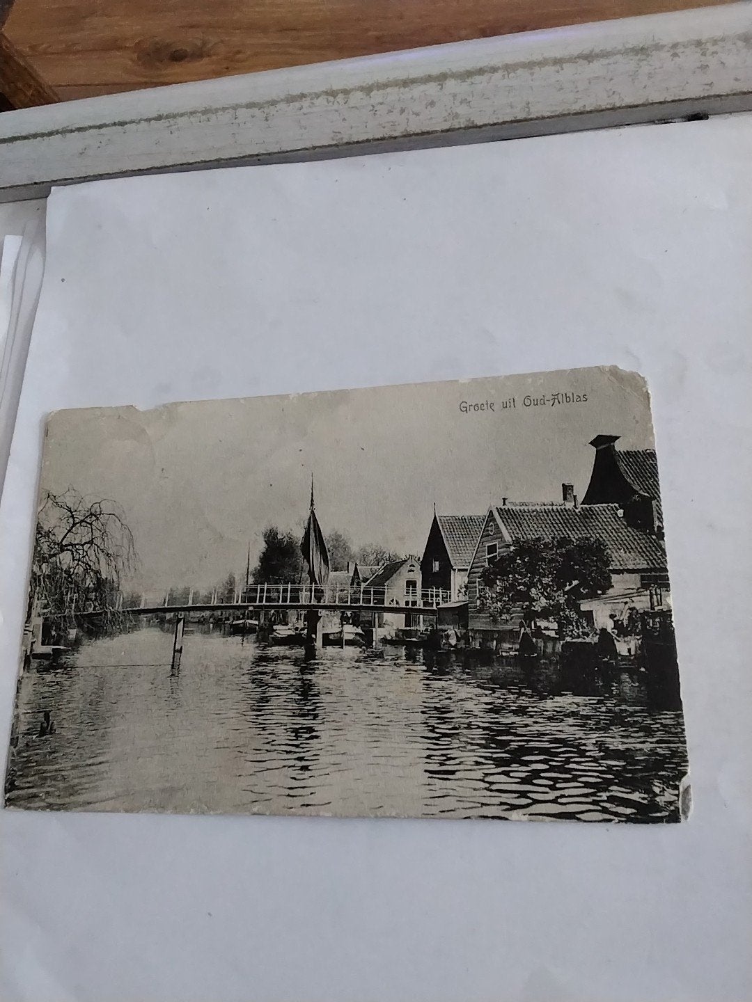 Oude Ansichtkaart Oud-Alblas - 1906, Ophalen of Verzenden, Voor 1920, Gelopen, Zuid-Holland