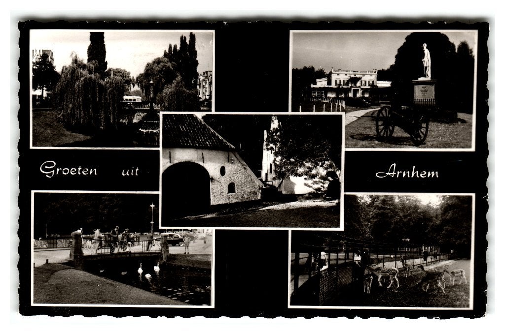 Arnhem, Groeten uit Arnhem - Opruimingskaart, Ophalen of Verzenden, 1960 tot 1980, Gelopen, Gelderland