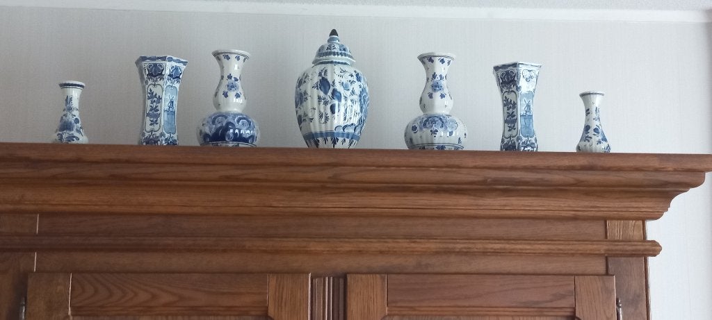 delfts blauw kaststel, Ophalen, Zo goed als nieuw, Blauw, Steen/keramiek