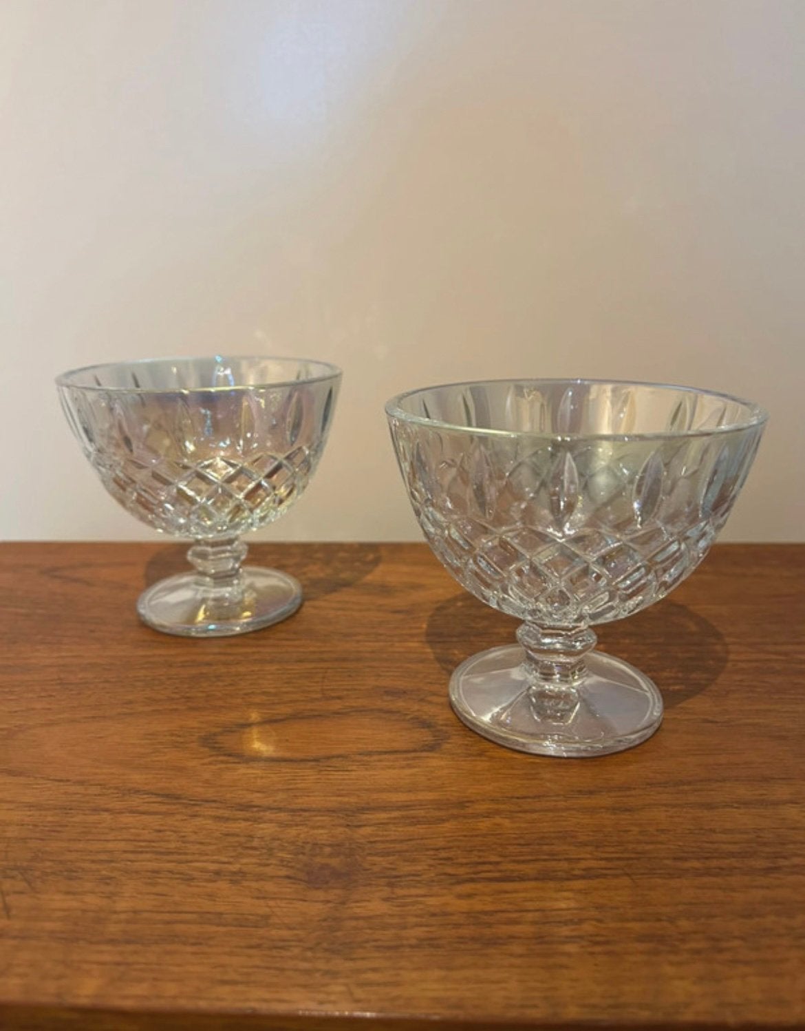 4 IJscoupe glazen NIEUW!!, Antiek en Kunst, Antiek | Glas en Kristal, Ophalen of Verzenden