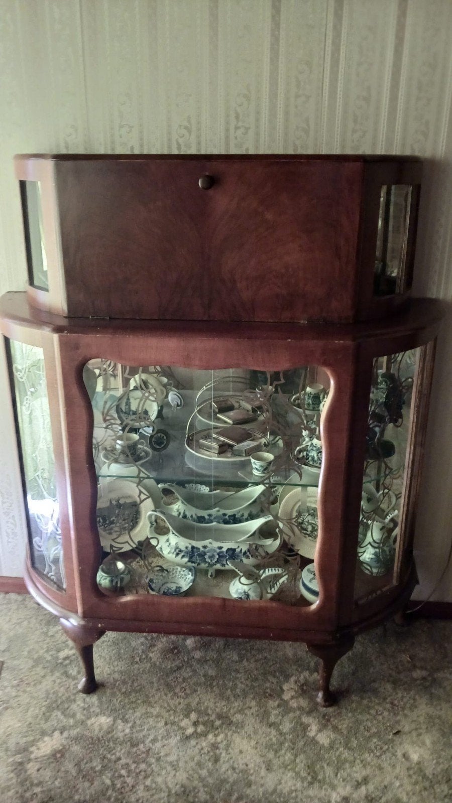 Thee/vitrine kastje, Antiek en Kunst, Ophalen