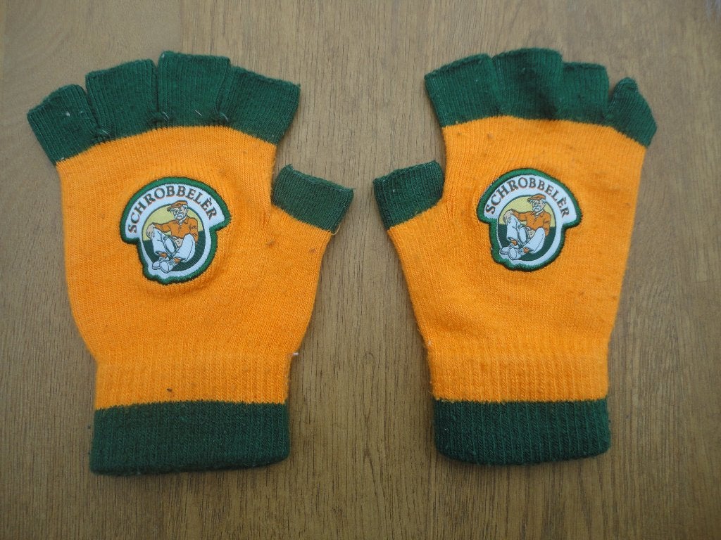 Originele vingerloze handschoenen van Schrobbeler, Ophalen of Verzenden, Gebruikt, Gebruiksvoorwerp