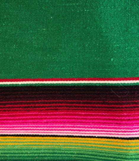 Mexicaanse deken 150x220 cm - 100% katoen, 150 tot 200 cm, Ophalen of Verzenden, Rechthoekig, Groen