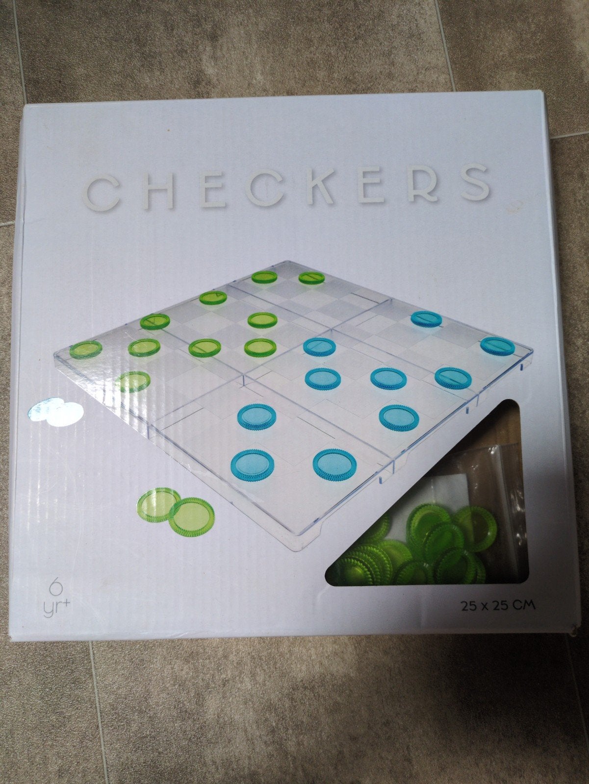 Checkers Dambordspel, Hobby en Vrije tijd, Gezelschapsspellen | Bordspellen, Een of twee spelers, Ophalen of Verzenden, Nieuw