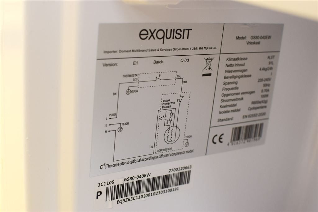 Exquisit tafelmodel vriezer 51153, Gebruikt, Minder dan 60 cm, Inbouw, 160 cm of meer