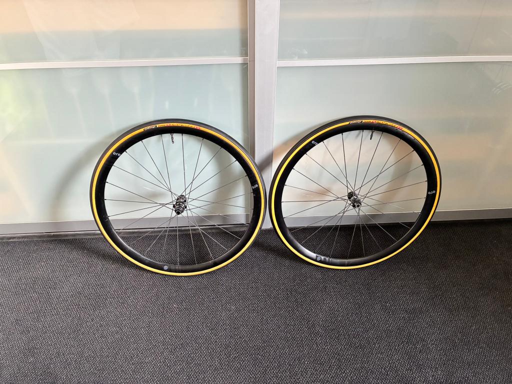 Ere Research Explorator GC 45 Race Wielset Zwart, Fietsen en Brommers, Fietsonderdelen, Gebruikt, Wiel, Aluminium, Racefiets, Ophalen of Verzenden
